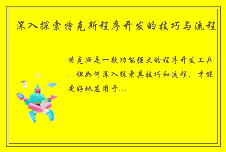 深入探索特克斯程序开发的技巧与流程