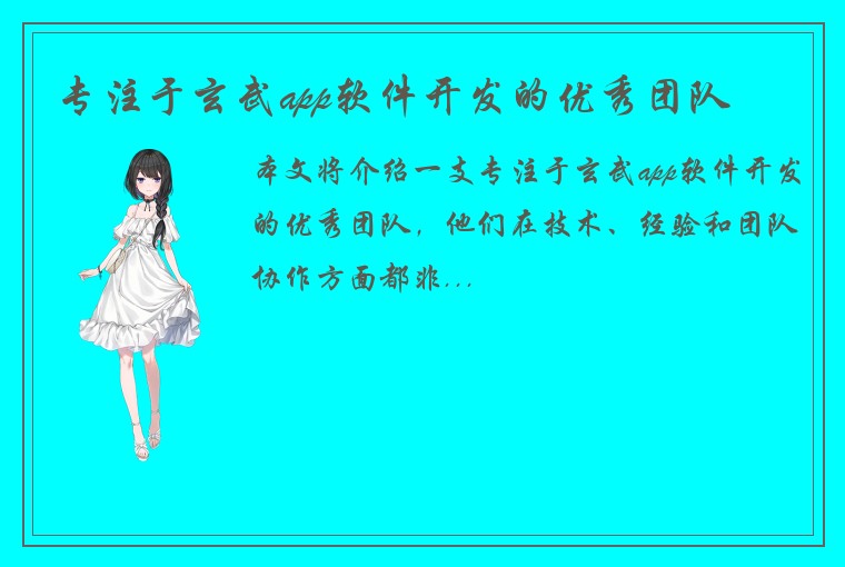 专注于玄武app软件开发的优秀团队