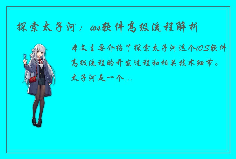 探索太子河：ios软件高级流程解析