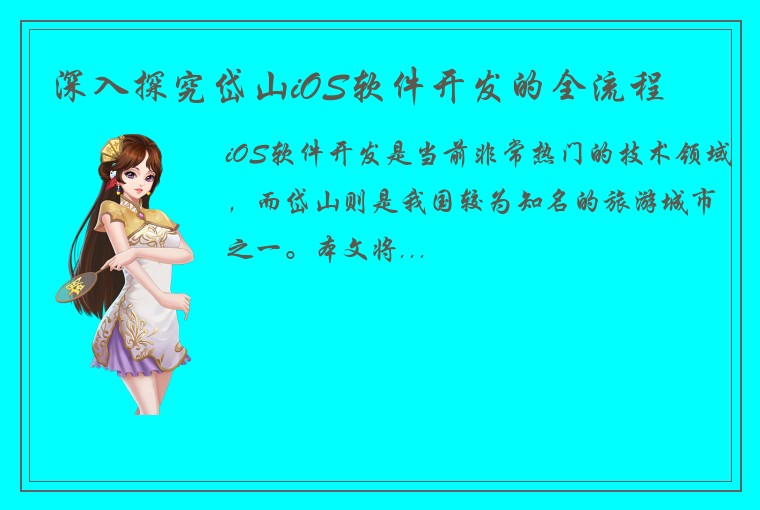 深入探究岱山iOS软件开发的全流程