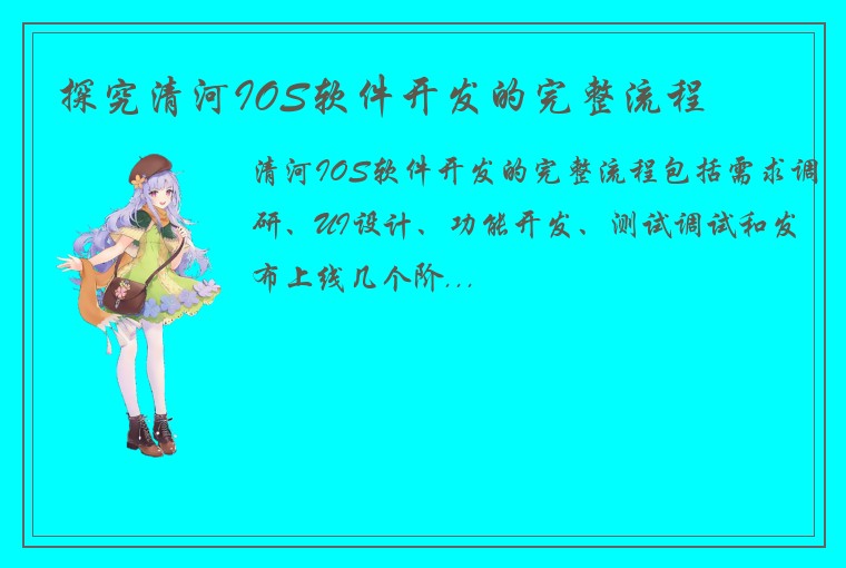 探究清河IOS软件开发的完整流程