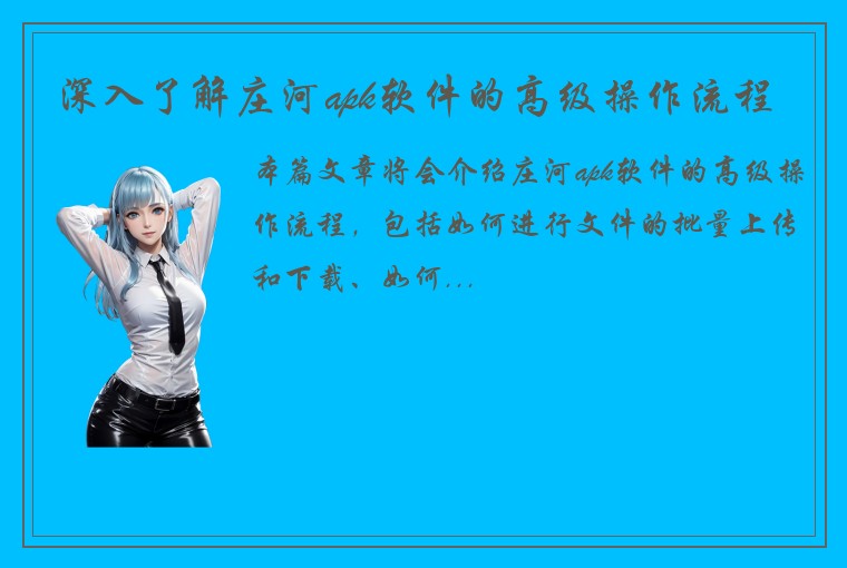 深入了解庄河apk软件的高级操作流程