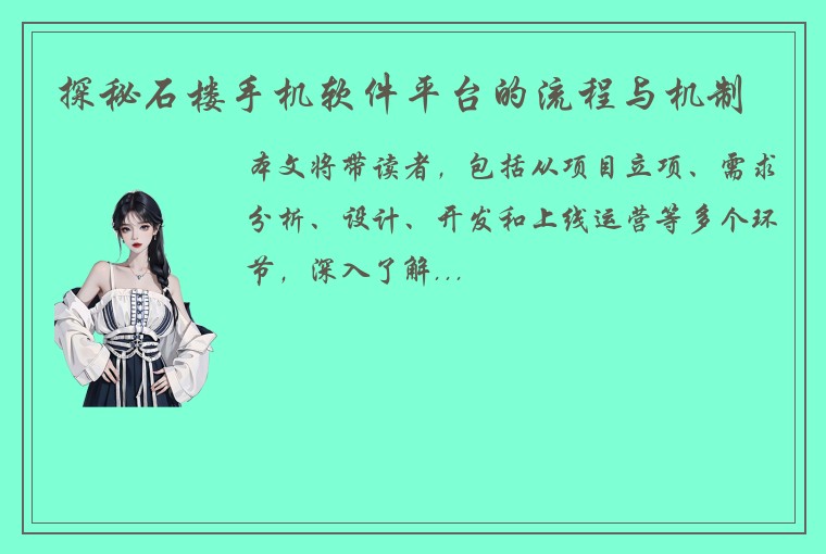 探秘石楼手机软件平台的流程与机制