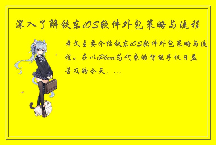 深入了解铁东iOS软件外包策略与流程