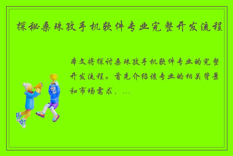 探秘桑珠孜手机软件专业完整开发流程