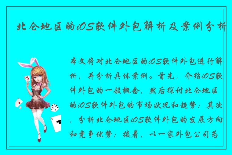 北仑地区的iOS软件外包解析及案例分析