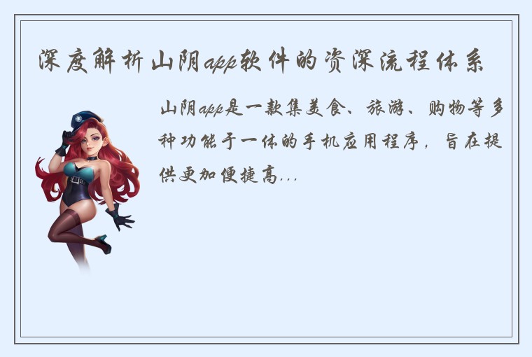 深度解析山阴app软件的资深流程体系