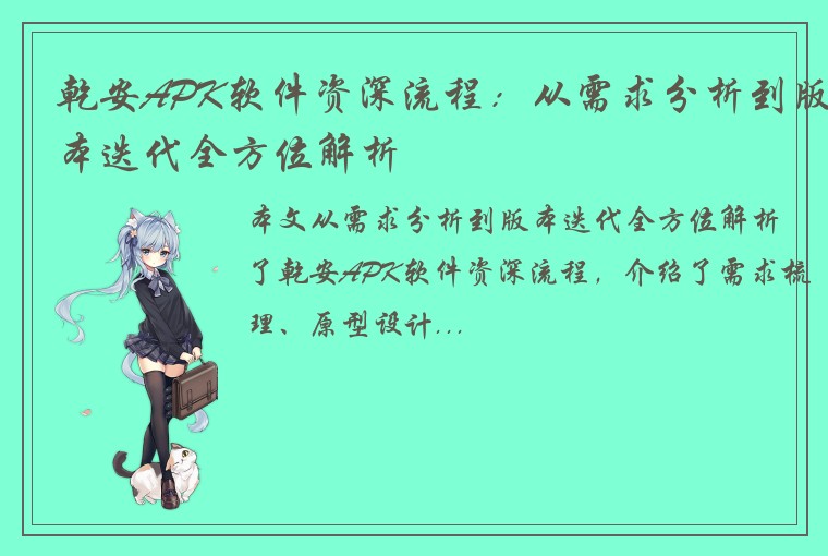 乾安APK软件资深流程：从需求分析到版本迭代全方位解析
