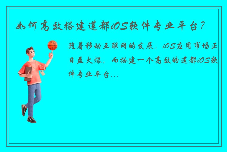 如何高效搭建莲都iOS软件专业平台？